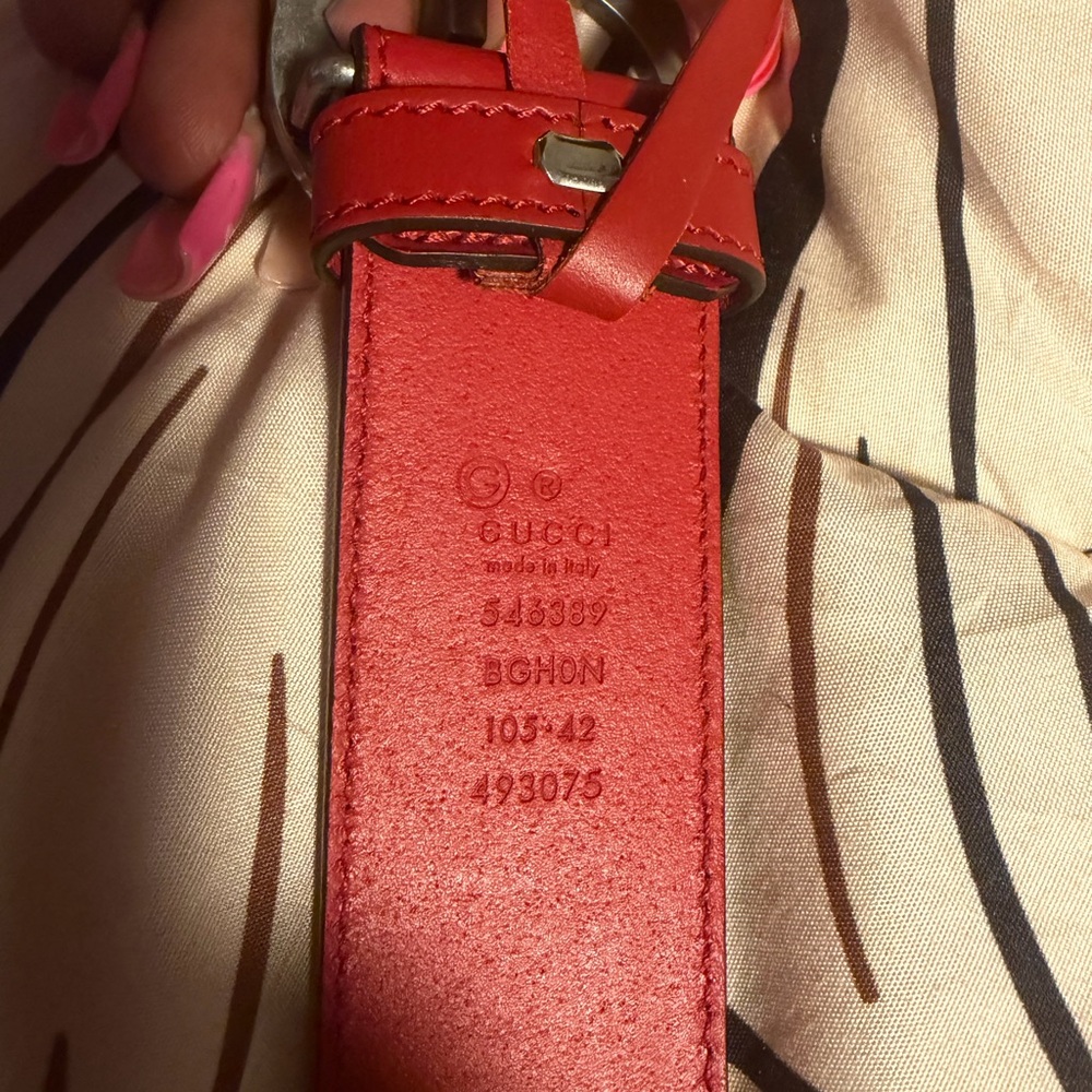 Gucci Vibrant Red Leather Strap